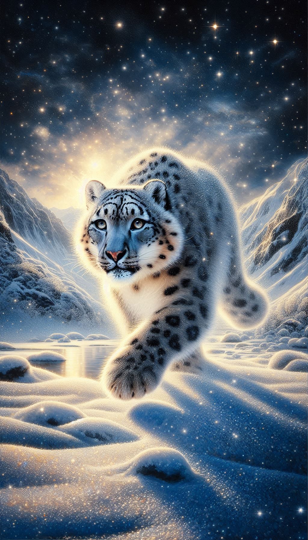 Schneeleopard in Nepal