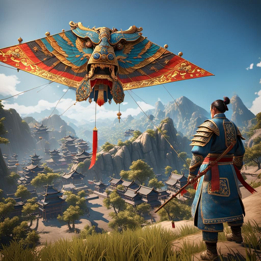 Ancient Chinese kite to observe enemy lines  by @Stefan Junghanns