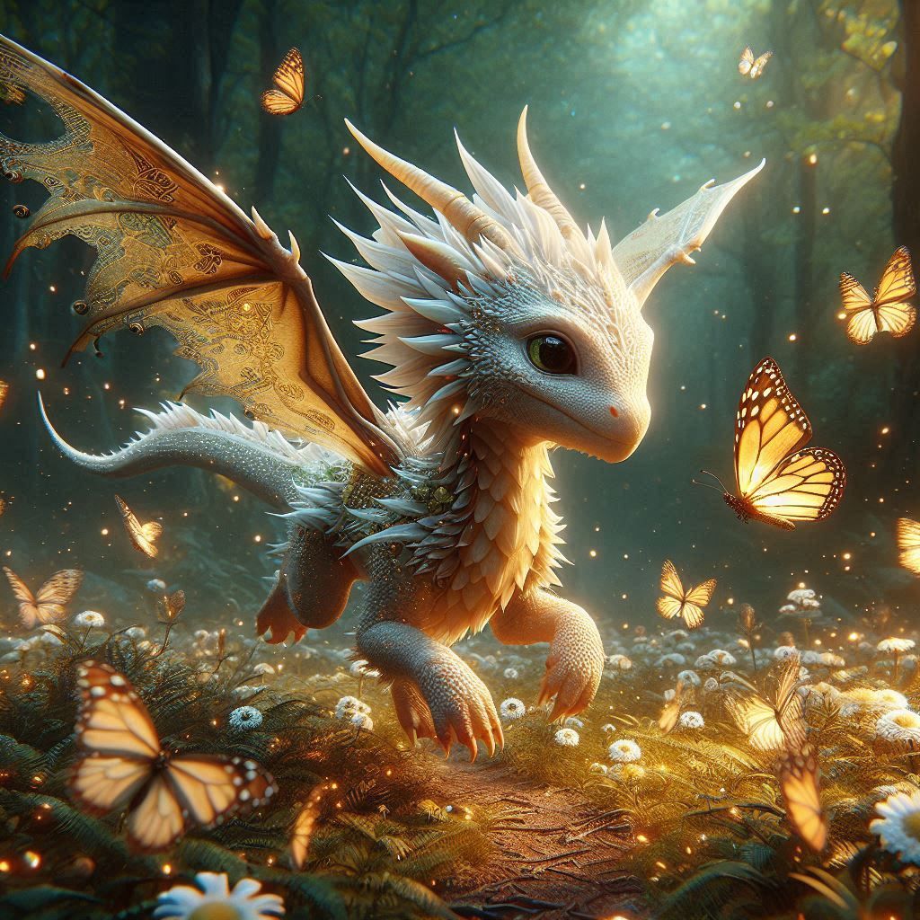 Dragon and butterflies 3