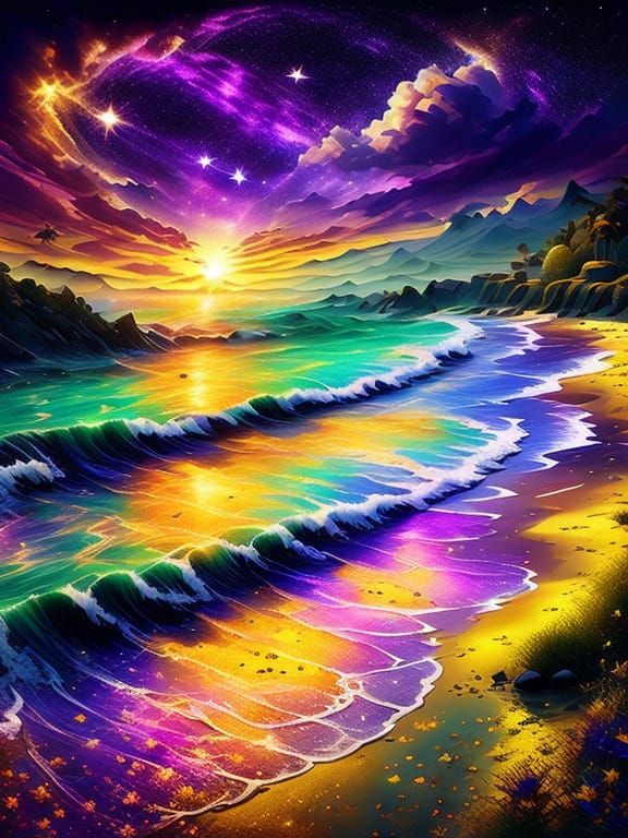 Whispers of Celestial Dreams in a Gothic Sunset