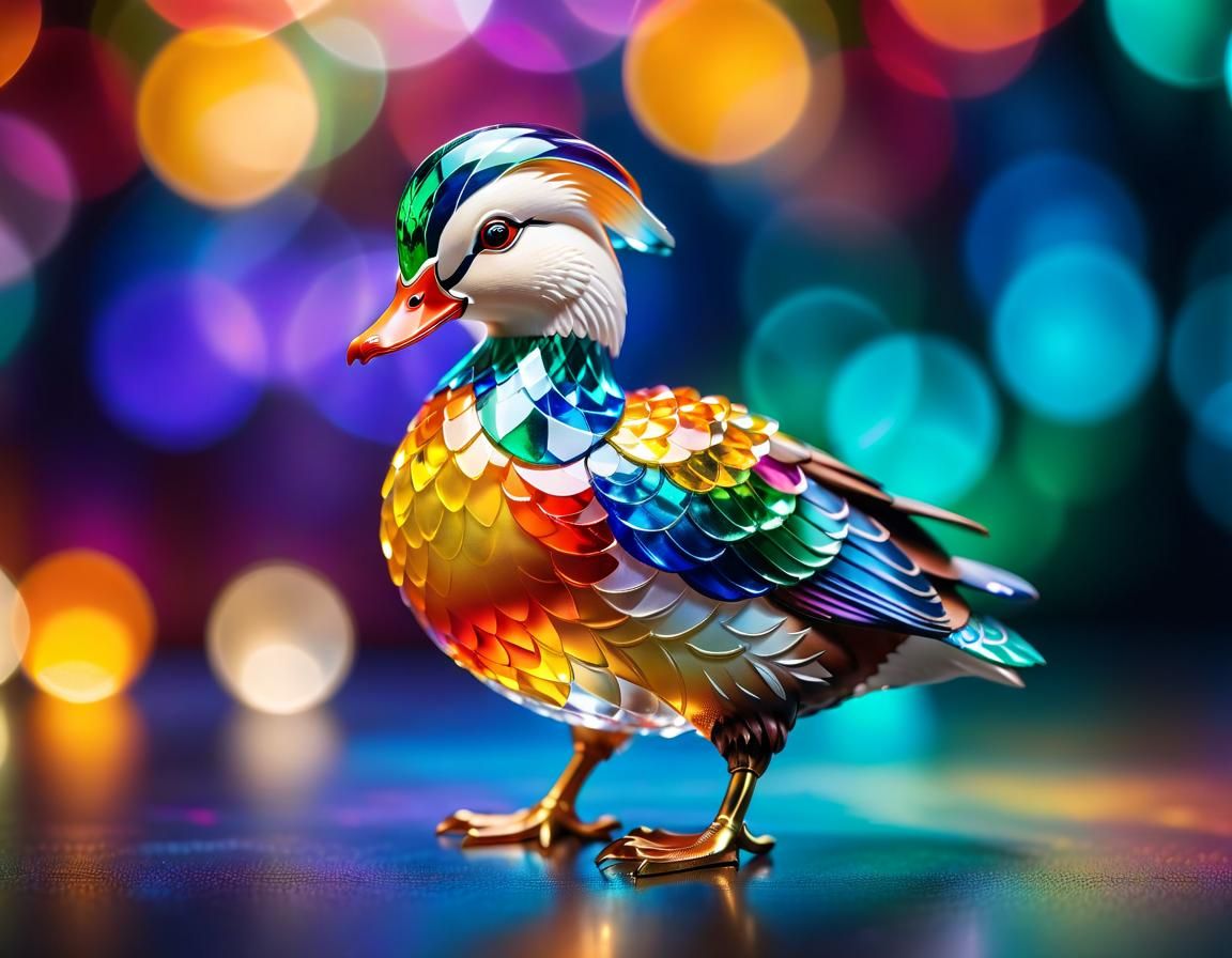 Mandarin Duck statuette - AI Generated Artwork - NightCafe Creator