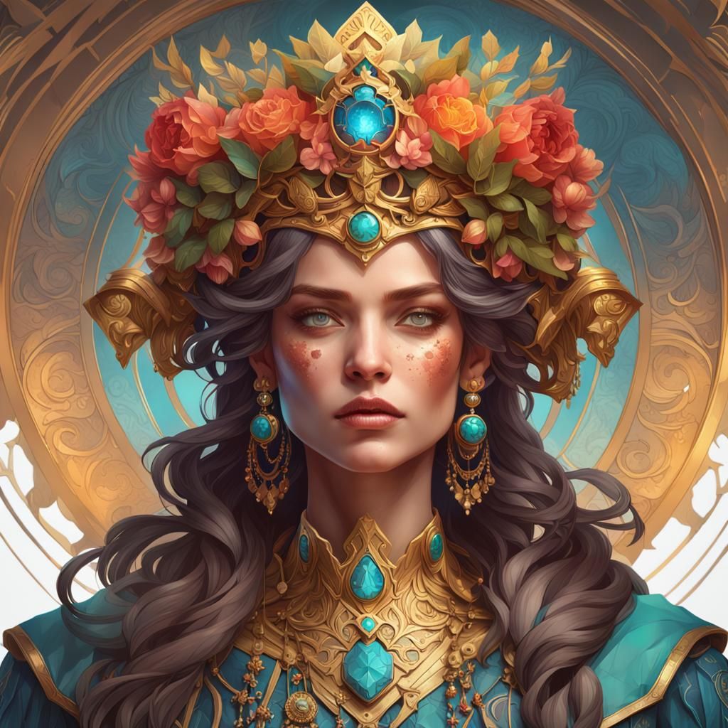 The empress of flowers - AI Generated Artwork - NightCafe Creator