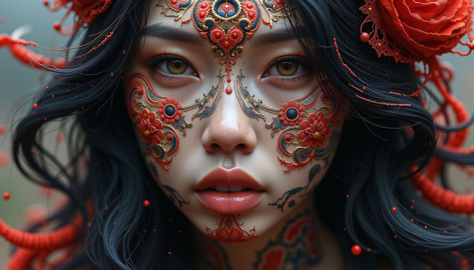 Filter portrait effects,oil painting,fluid illustration