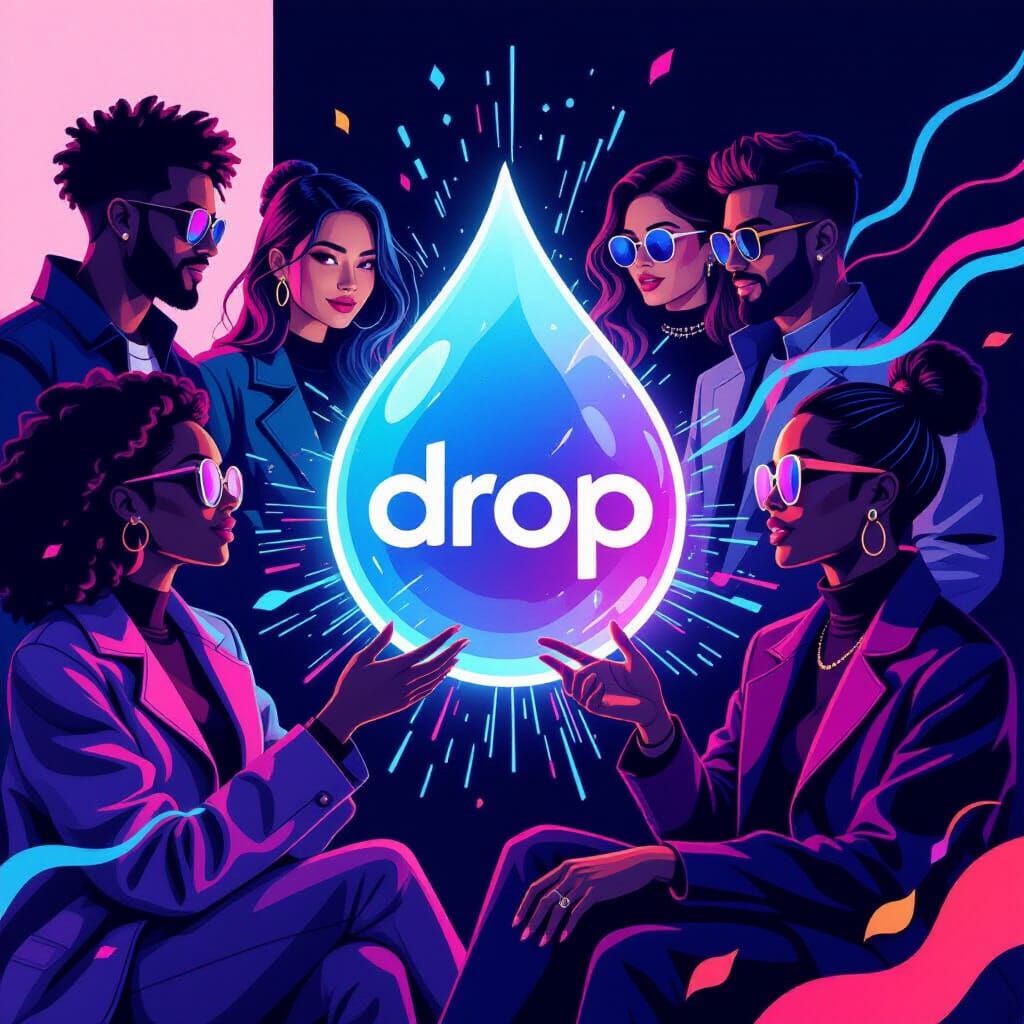 help me generate a visual for this value proposition:
1. The Drop 

monthly new collection, in collaboration with a different influencer eve...