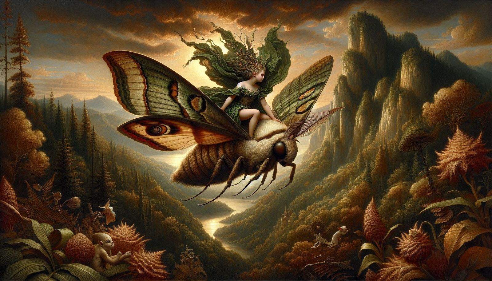 Flying Her Magical Moth