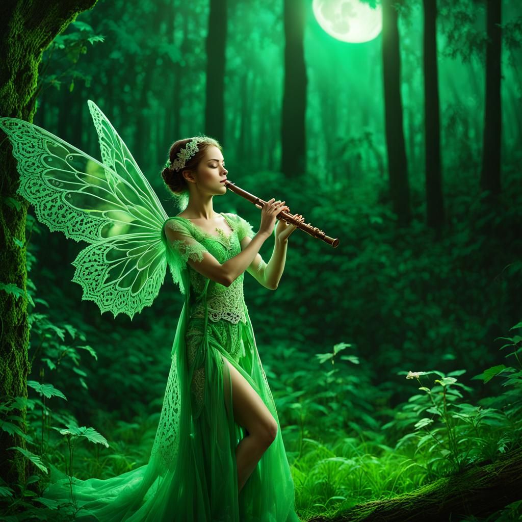 Soft music in the forest