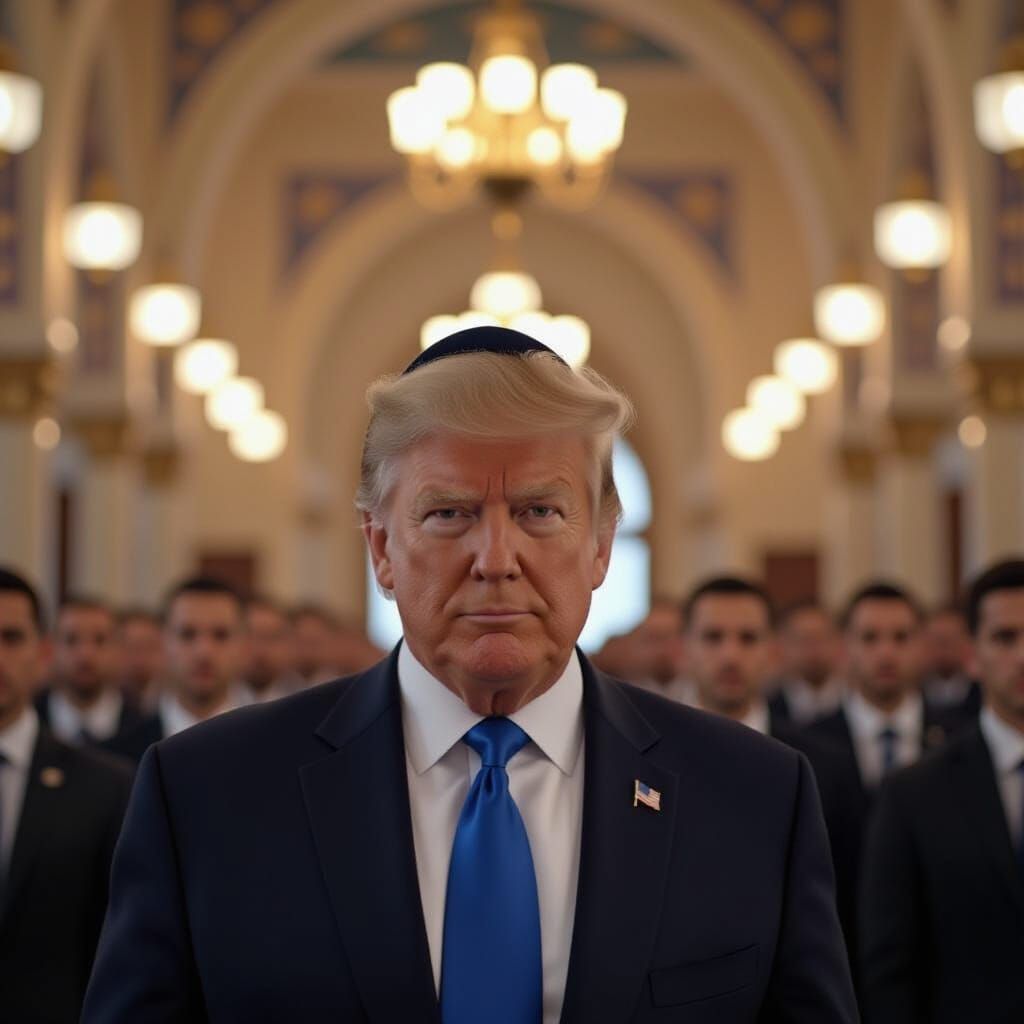 Donald Trump Visits Synagogue in Bnei Brak