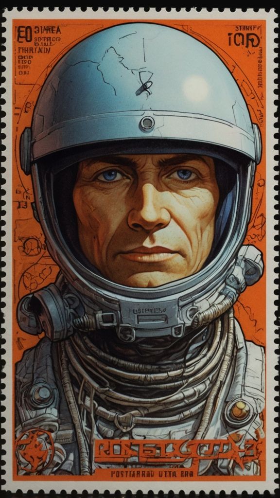 Retro SciFi Postal Stamps