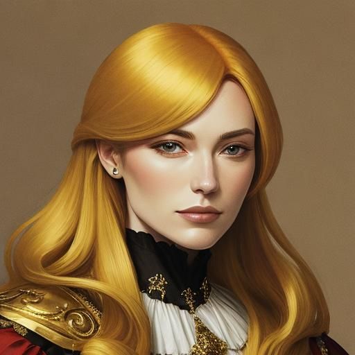 A lady with golden hair