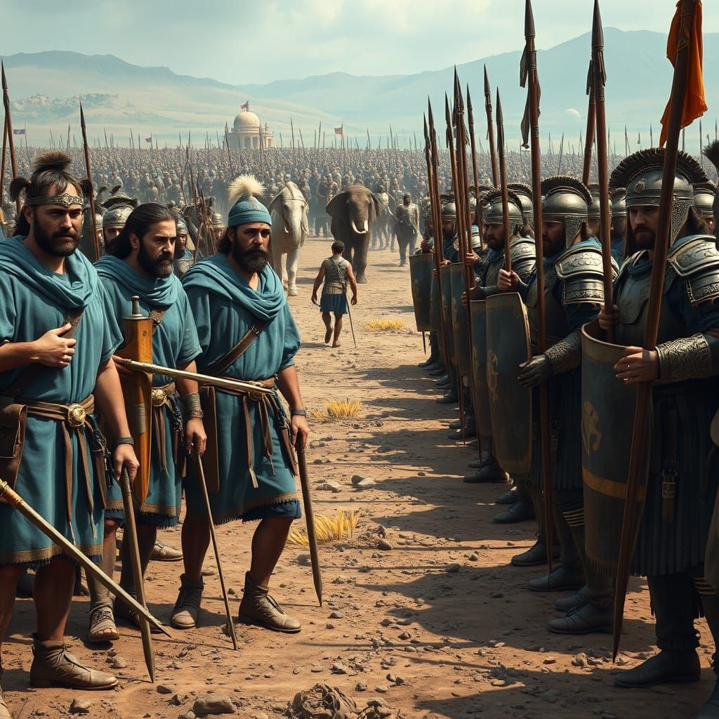 Maccabean Warriors Stand Resolute Against Greek Phalanx in E...