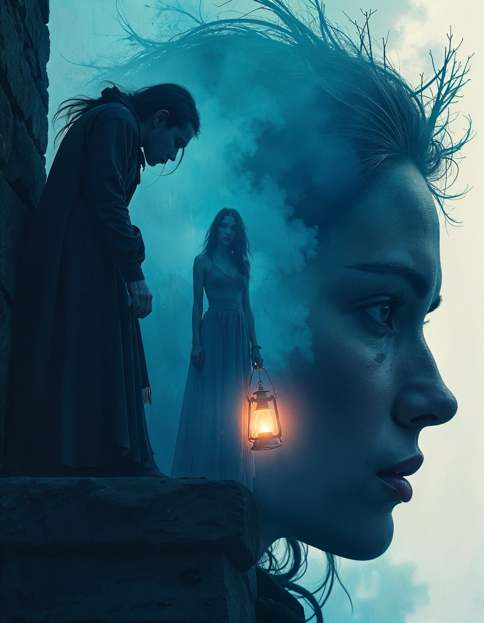 Tired priest after an exorcism