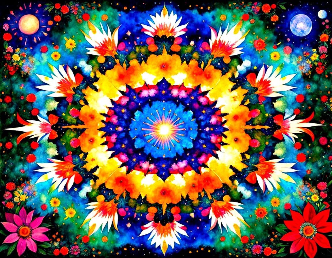 Kaleidoscope of Blooms  by @nafri