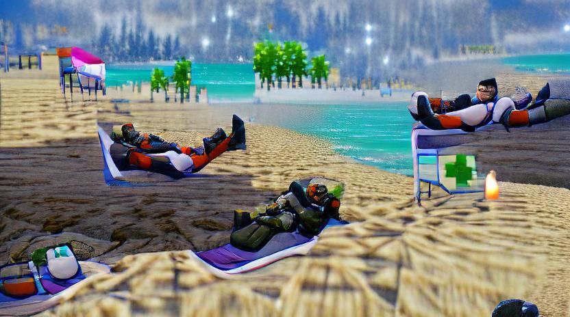 Relaxing on the Beach