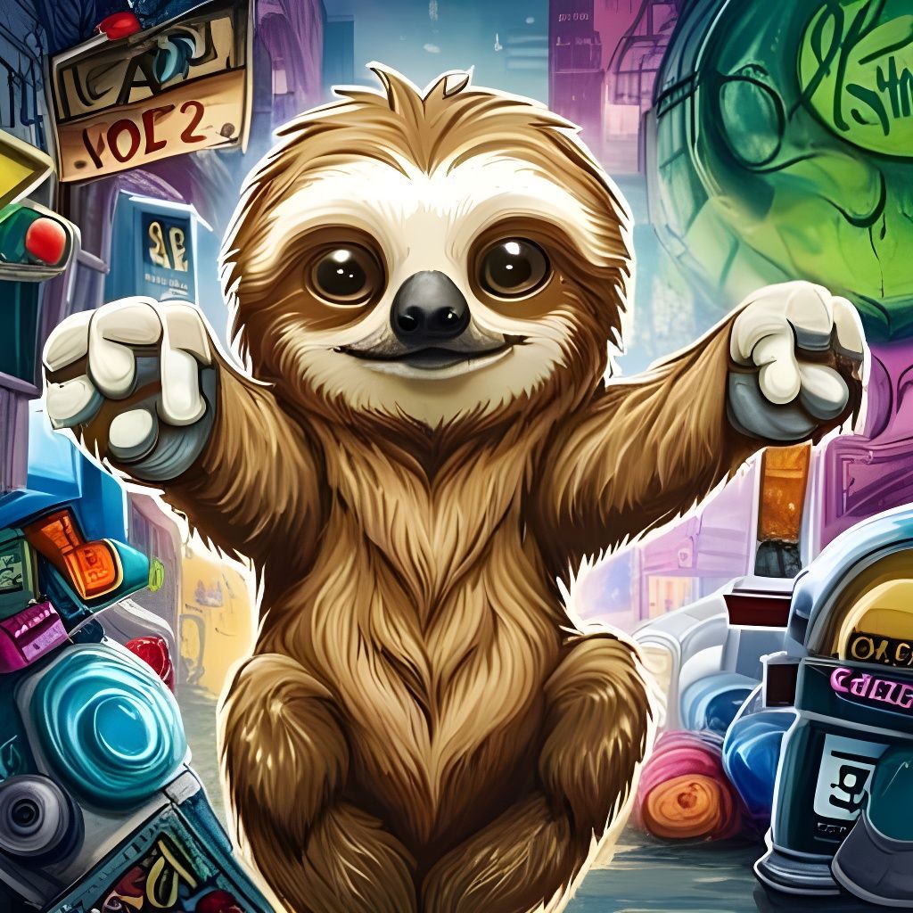 baby sloth wants a hug  by @shadow303