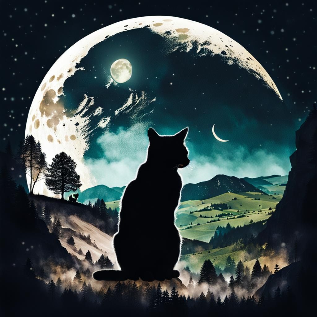 Moonlight Cat