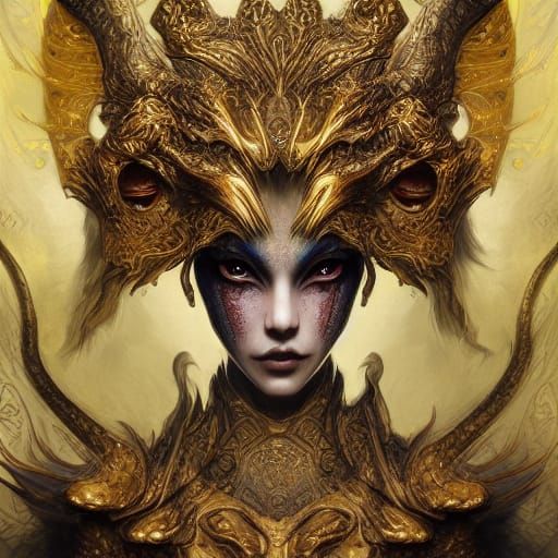 Gold Dragon Paladin - AI Generated Artwork - NightCafe Creator