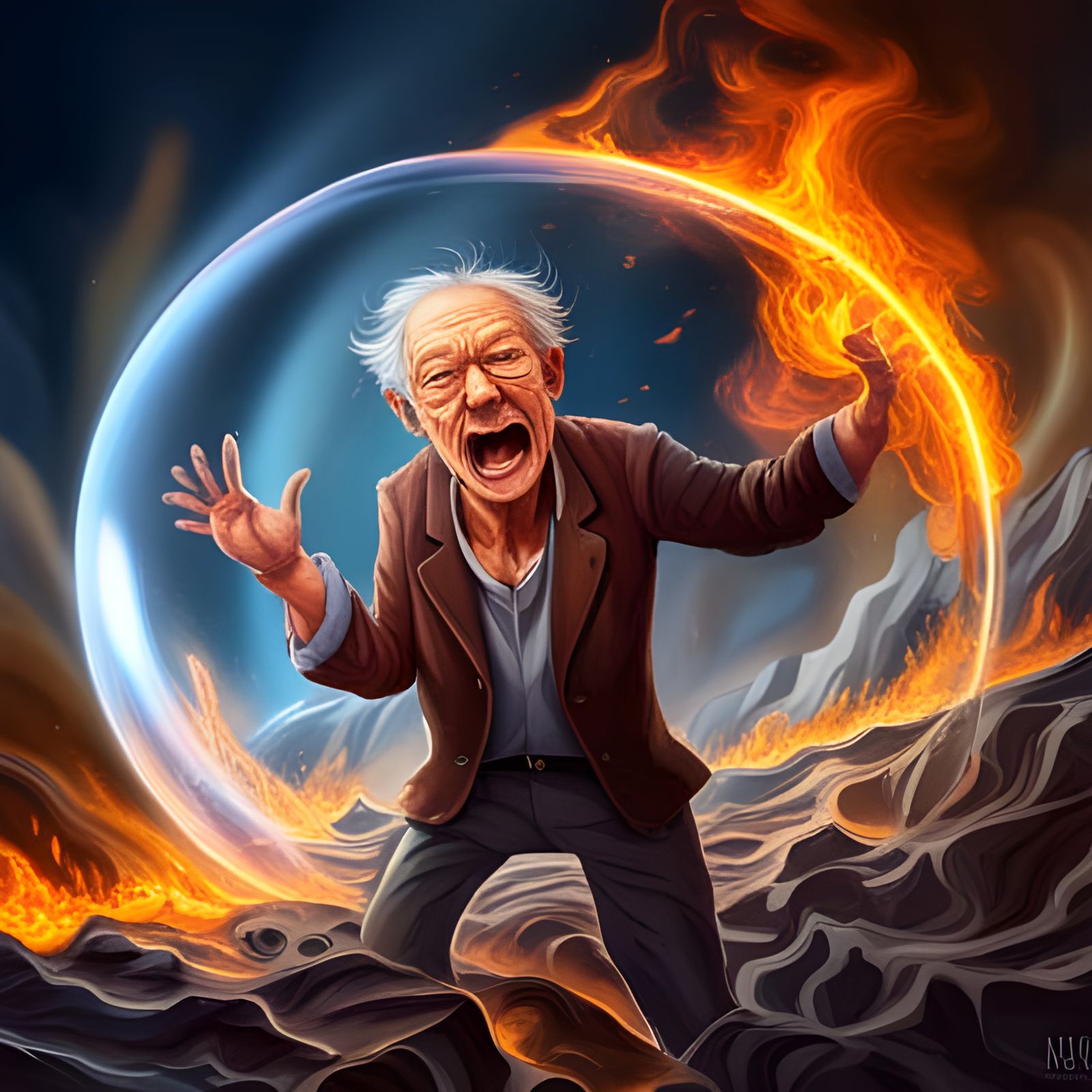 Tormented in a Hellish Bubble: Vernon  by @Rick Towers