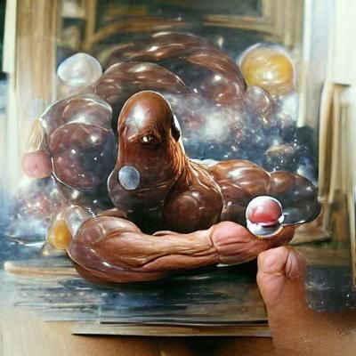 buff diglett/beans holding the universe