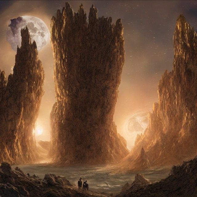 Ascension To The Moon 8k resolution concept art hyperdetaile...
