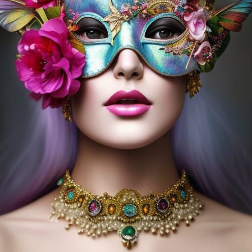 Woman Wearing a Masquerade Mask  by @Layla Ainsley