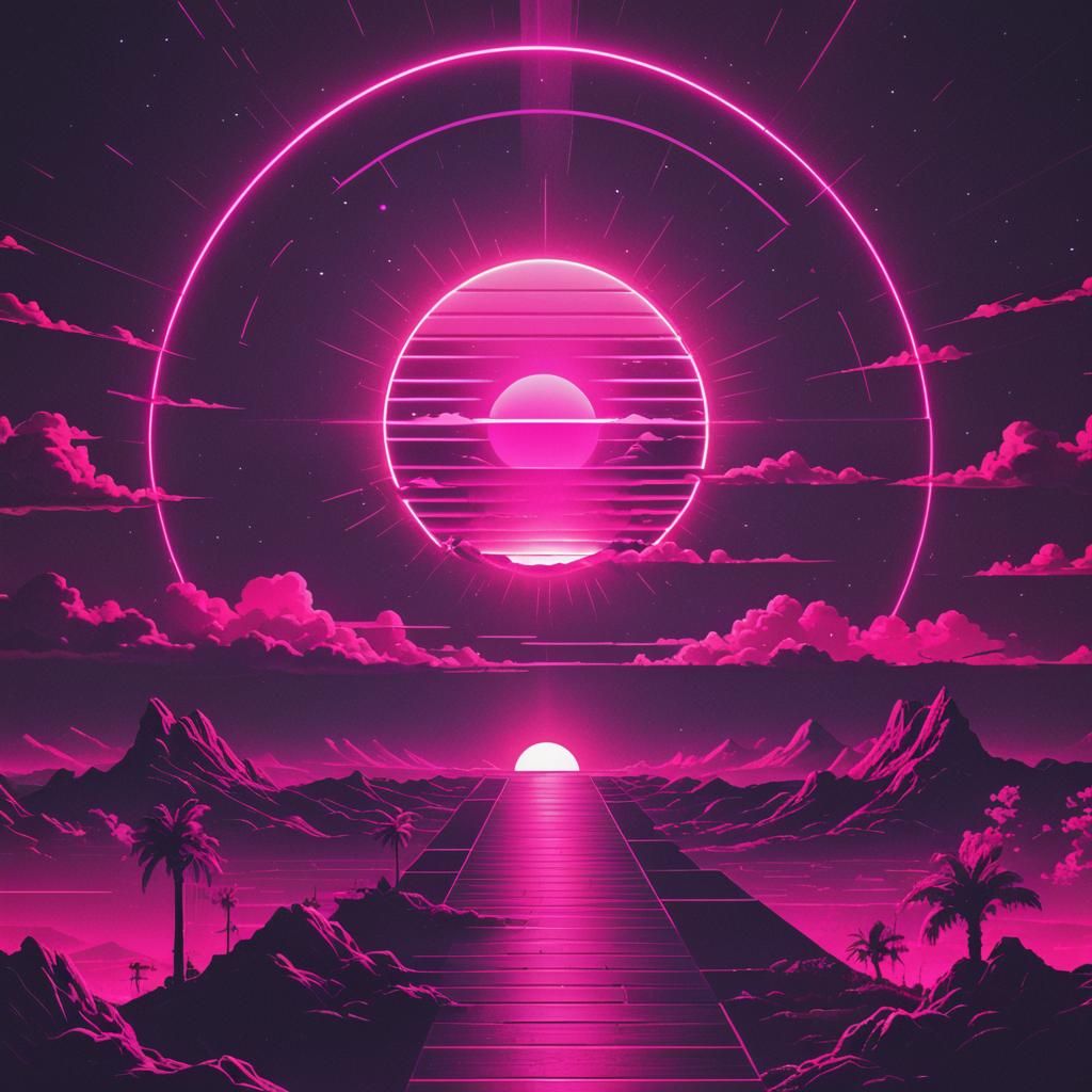a pink sun