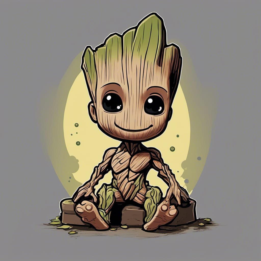 Baby GROOT - AI Generated Artwork - NightCafe Creator