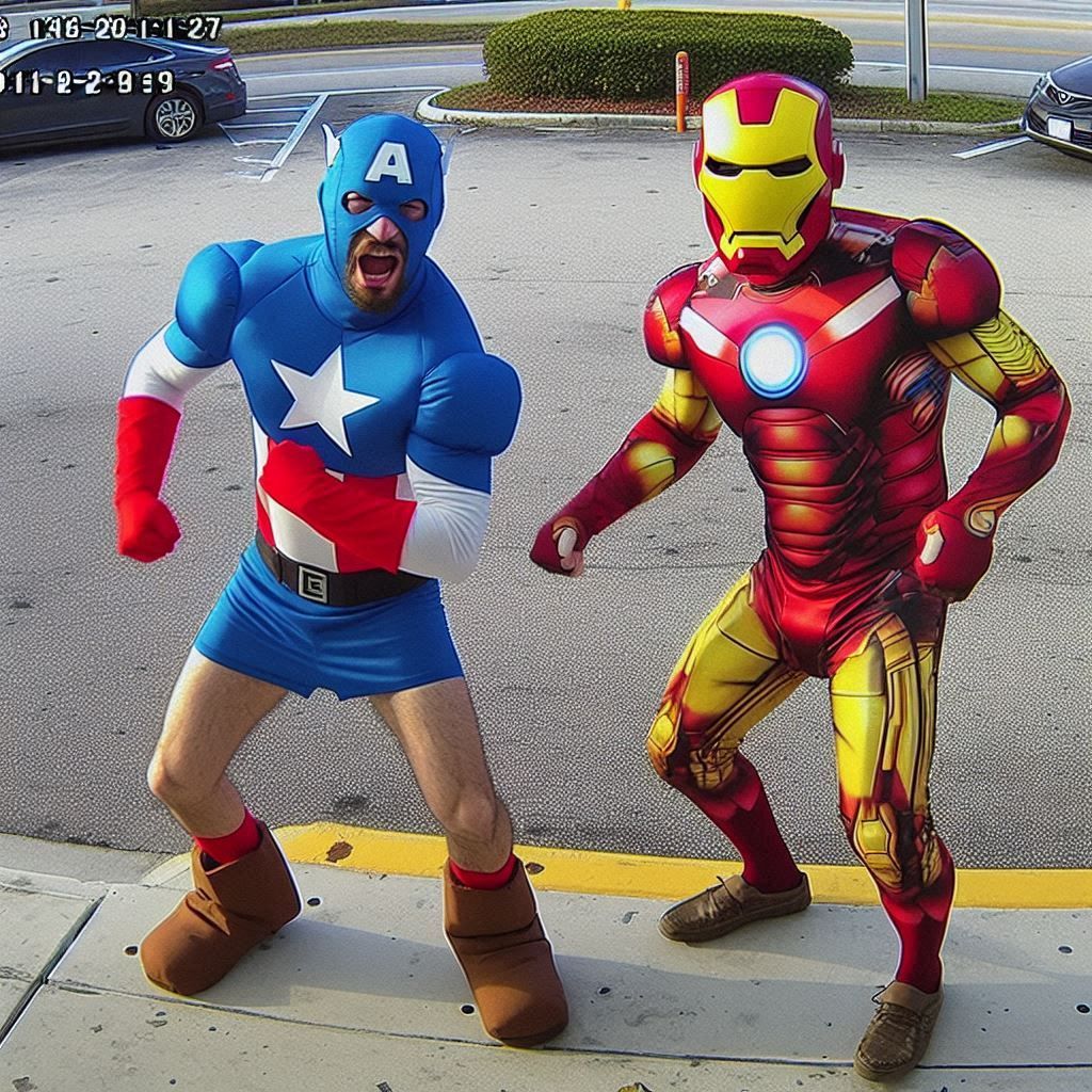 Florida Man Captain America and Iron Man