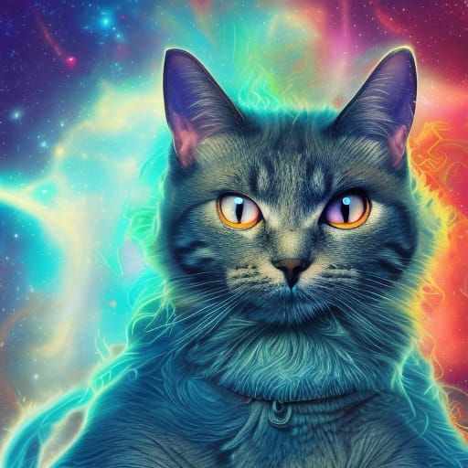 Space Cat by Per. - AI Generated Artwork - NightCafe Creator