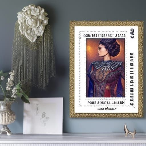 Stamps Collector's Postcard AI Generated Artwork NightCafe Creator