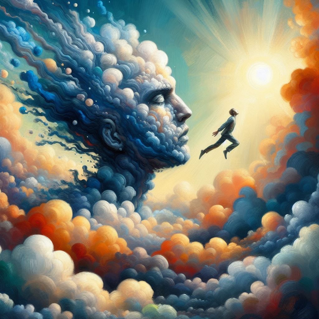 Avoir la tête dans les nuages -To have the head in the clouds