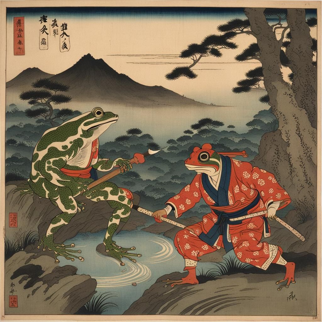 Samurai frog - AI Generated Artwork - NightCafe Creator