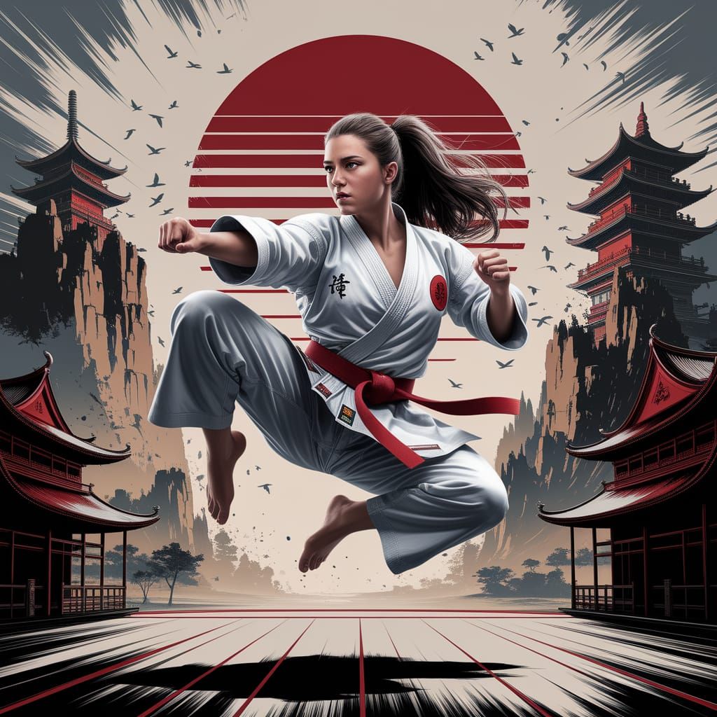 Karate leap  by @Neverland