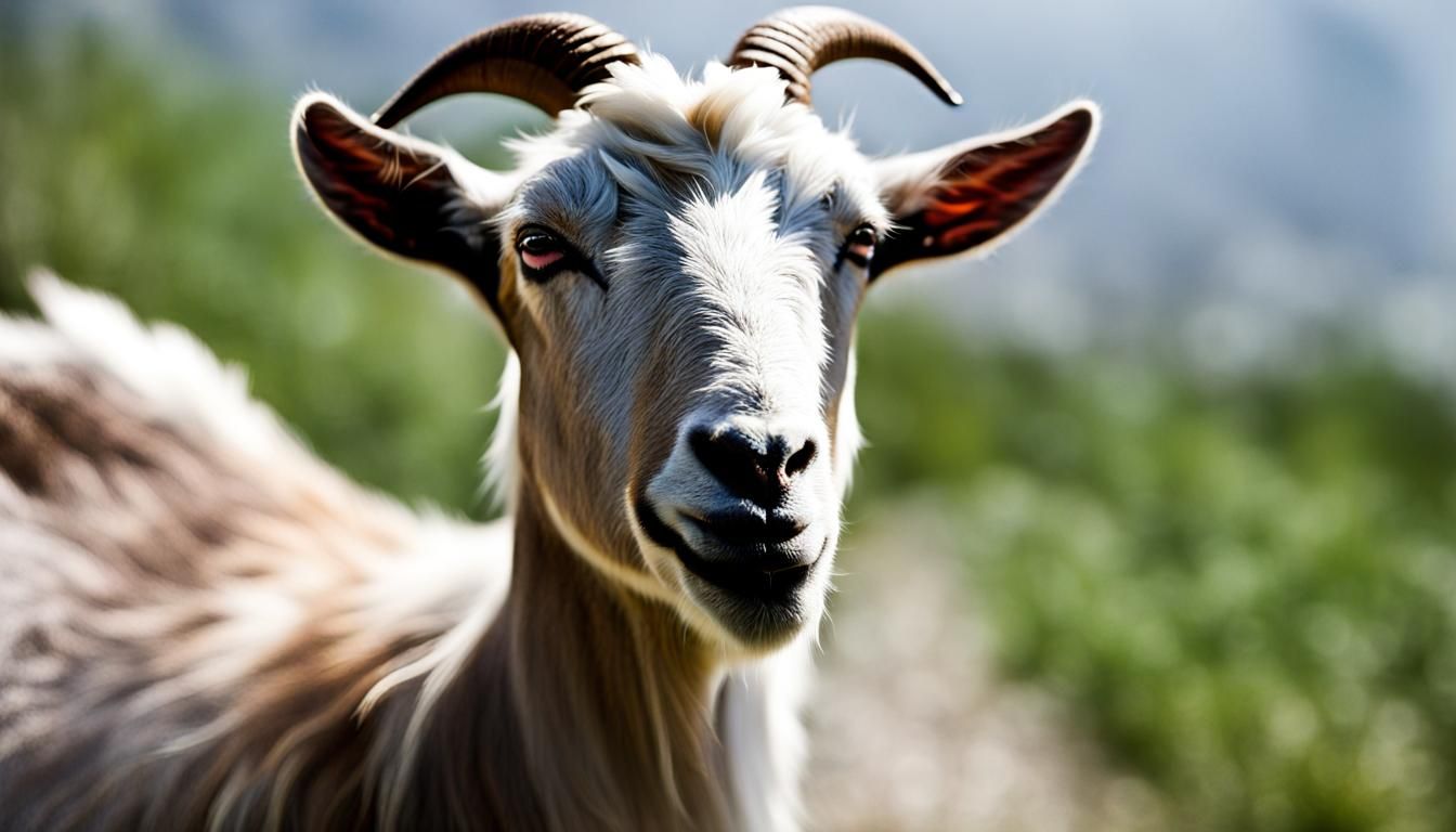 a goat looks at the camera squinting - AI Generated Artwork - NightCafe ...