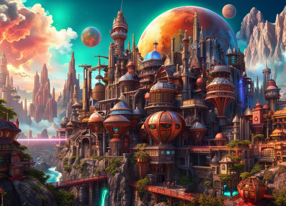 Jupiter Colony 2123 AI Generated Artwork NightCafe Creator