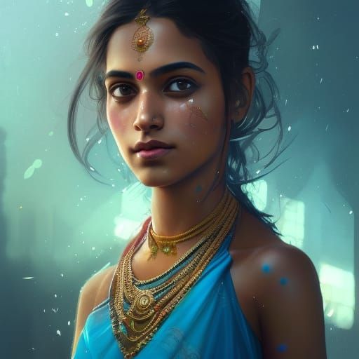 2050's Indian girl - AI Generated Artwork - NightCafe Creator