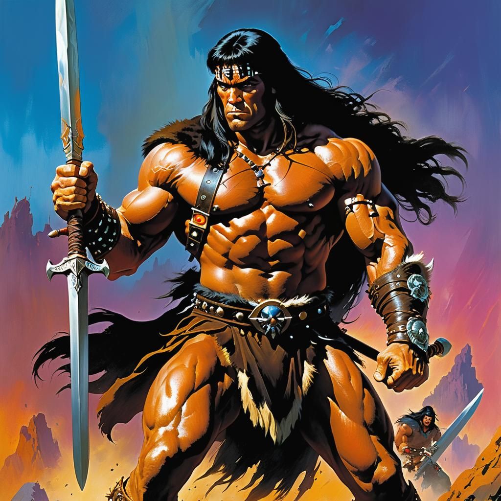 Masterpiece Fantasy Artwork of Conan the Barbarian