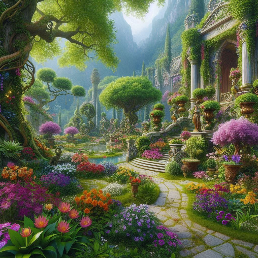 Gardens of The Elf Queen - AI Generated Artwork - NightCafe Creator