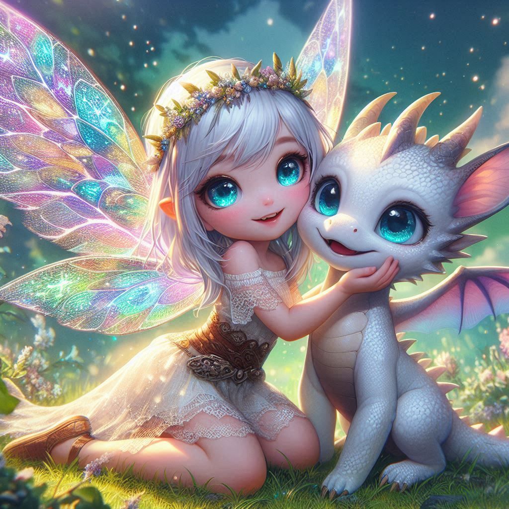Fairy and dragon