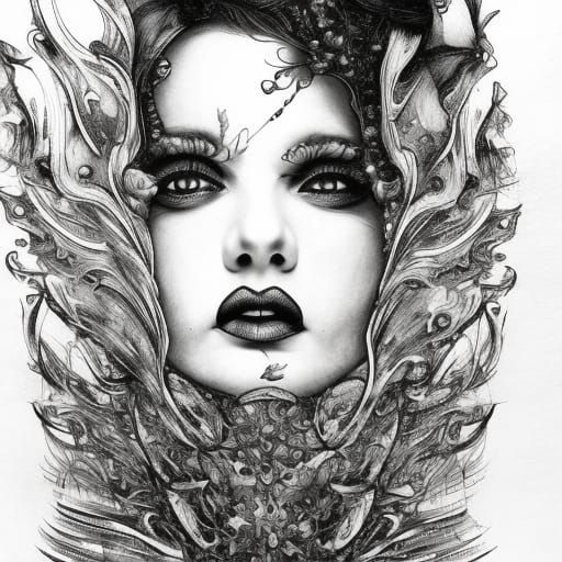 Black and white drag - AI Generated Artwork - NightCafe Creator