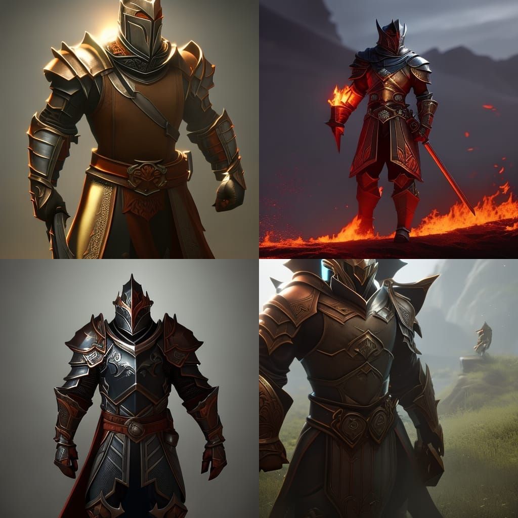 Handsome Knight by fire