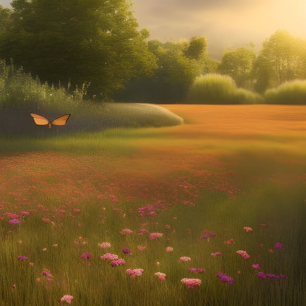 When a butterfly flutters by.... AI Generated Artwork NightCafe Creator