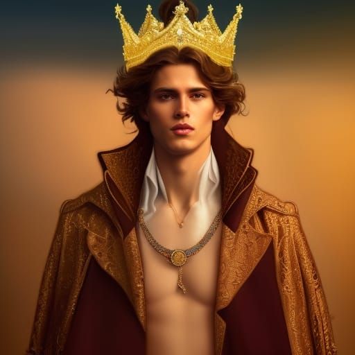 Extravagant extra elaborate ultra rich handsome male model h...