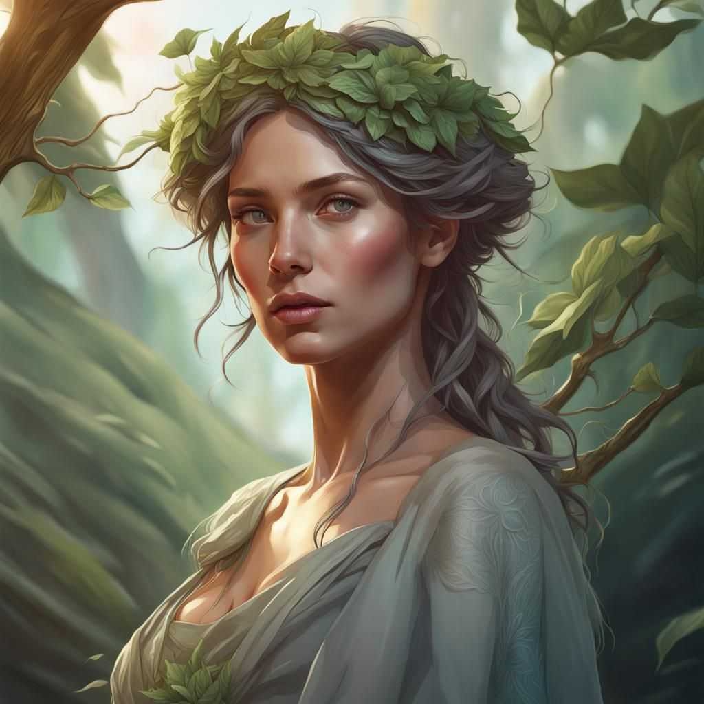 Woman with Nature 🌿 - AI Generated Artwork - NightCafe Creator