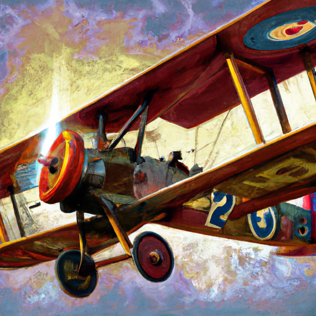 Old Bi-plane During The War - Ai Generated Artwork - Nightcafe Creator