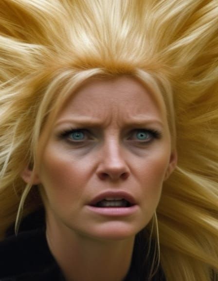 Realistic and Beautiful Super Sayayin female in a combat on ...