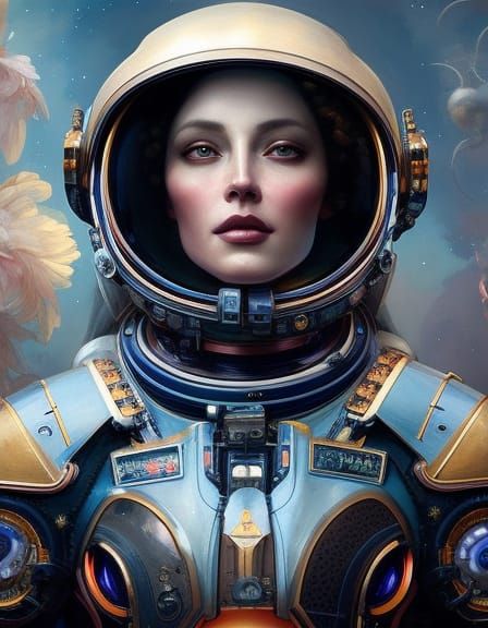 Space woman endeavors - AI Generated Artwork - NightCafe Creator