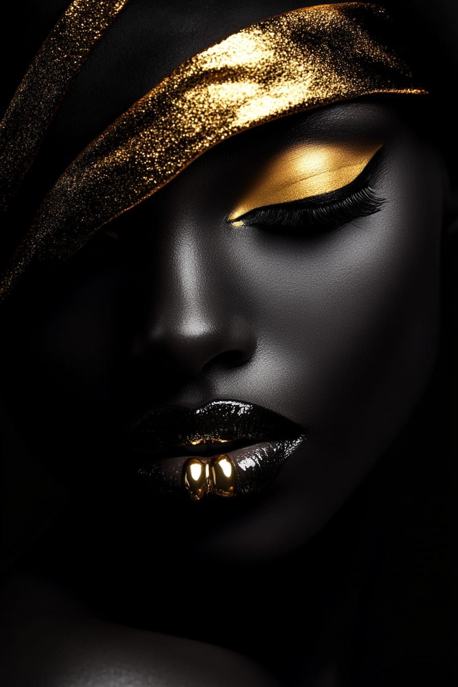Deep black & gold