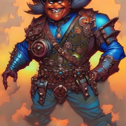 Smiling Steampunk giant potato  !!!" Full length:: artwork B...