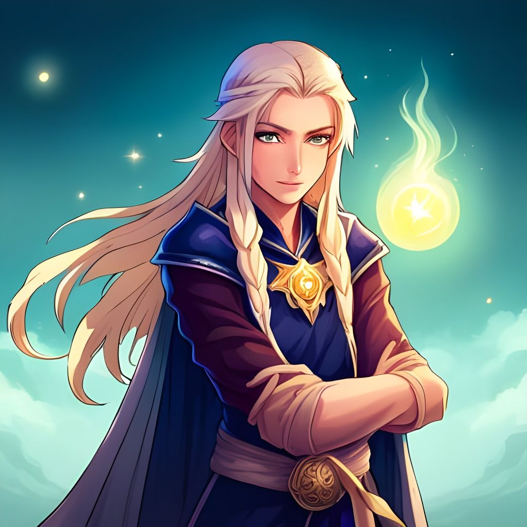 Bohemian Fantasy Magical Girl Anime Style, Dungeons and Dragons Character  Portrait ; Sun Priest Male, elf male, Sun theme, Priest theme, boy... - AI  Generated Artwork - NightCafe Creator