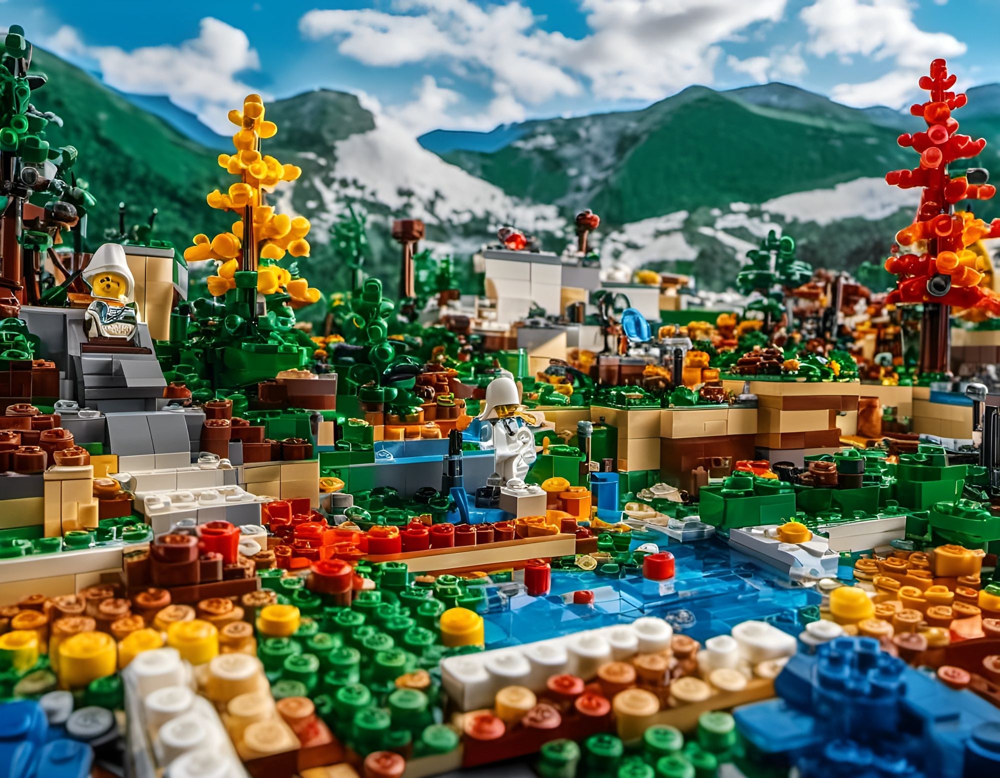 LEGO landscape AI Generated Artwork NightCafe Creator